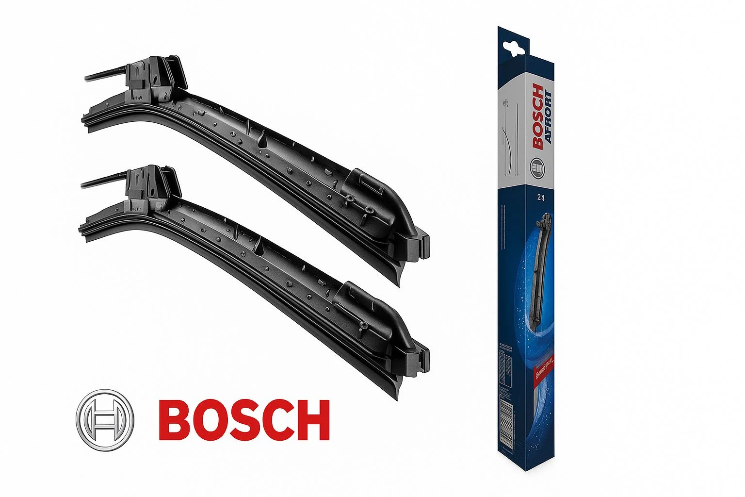 Palhetas do para-brisa dianteiro Bosch silicone