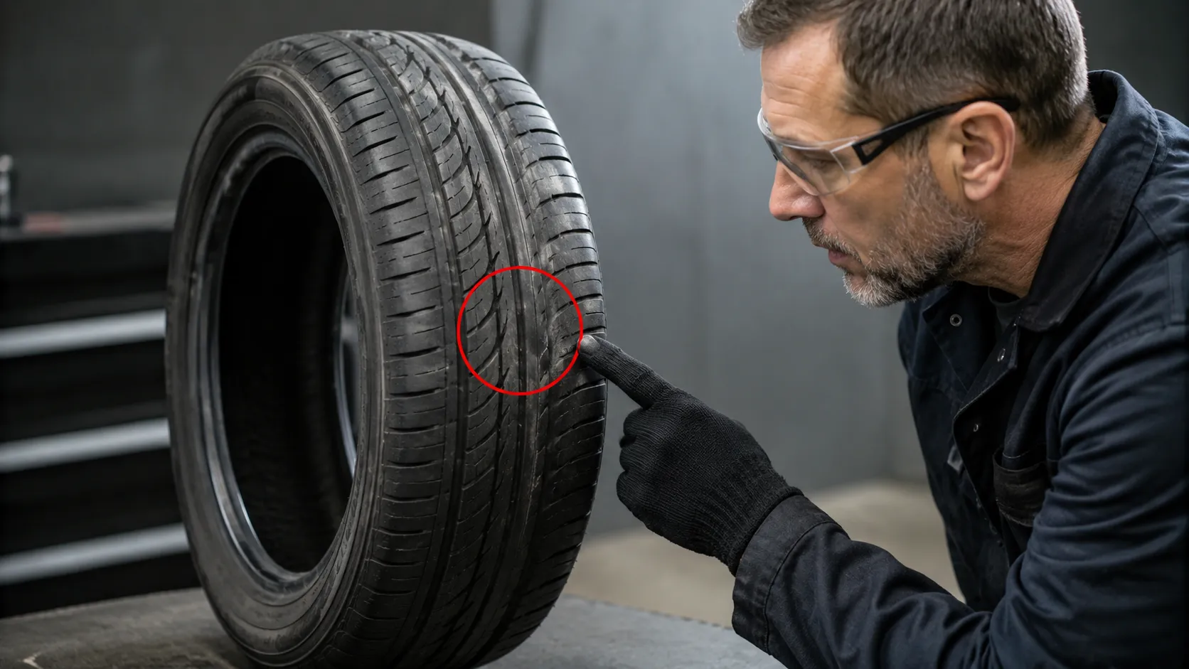 Pneu Com Desgaste Na Borda Lateral De Rodagem