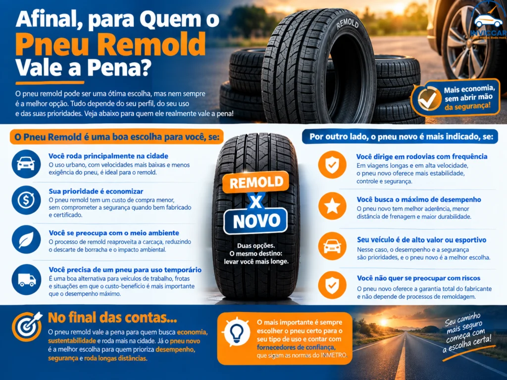 uma imagem mostrando para quem pneu remold vale a pena afinal.
