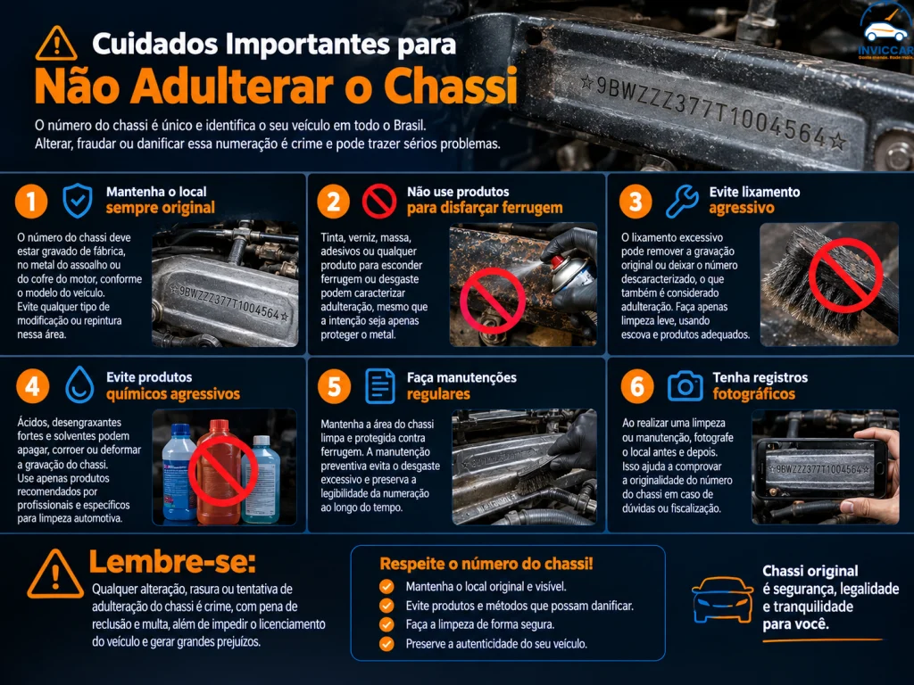 Cuidados importantes para não adulterar o número do chassi do carro, Confira.